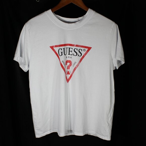 Guess Classic Fit Organic Cotton Graphic Single Stitch T-Shirt - Size XL - Picture 2 of 10